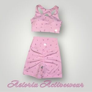 Astoria Activewear Cherry Blossom Large Pink Floral Activewear Set